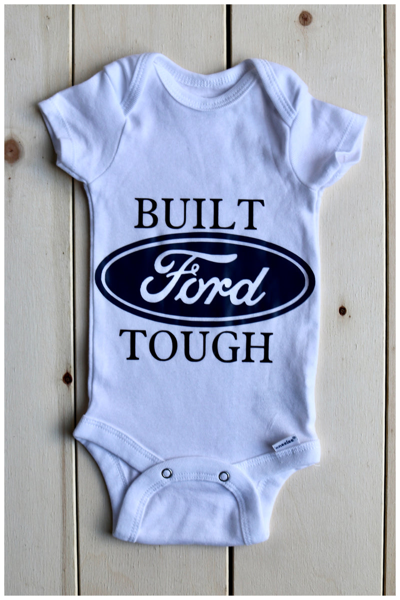 Ford Trucks Infant Built Ford Tough Bodysuit & Bib Set- Official Ford  Merchandise